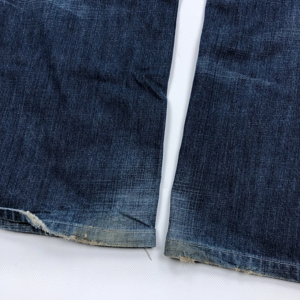 Affliction Premium Blake Jeans Mens 33 Medium Wash Straight Leg Embroidered **